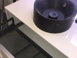 lavabo circular negro